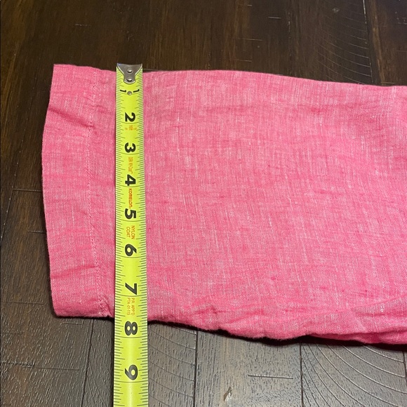 Tahari Linen Pink Collared Tunic Top - Picture 9 of 9